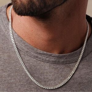 Men's Silver Chain Necklace